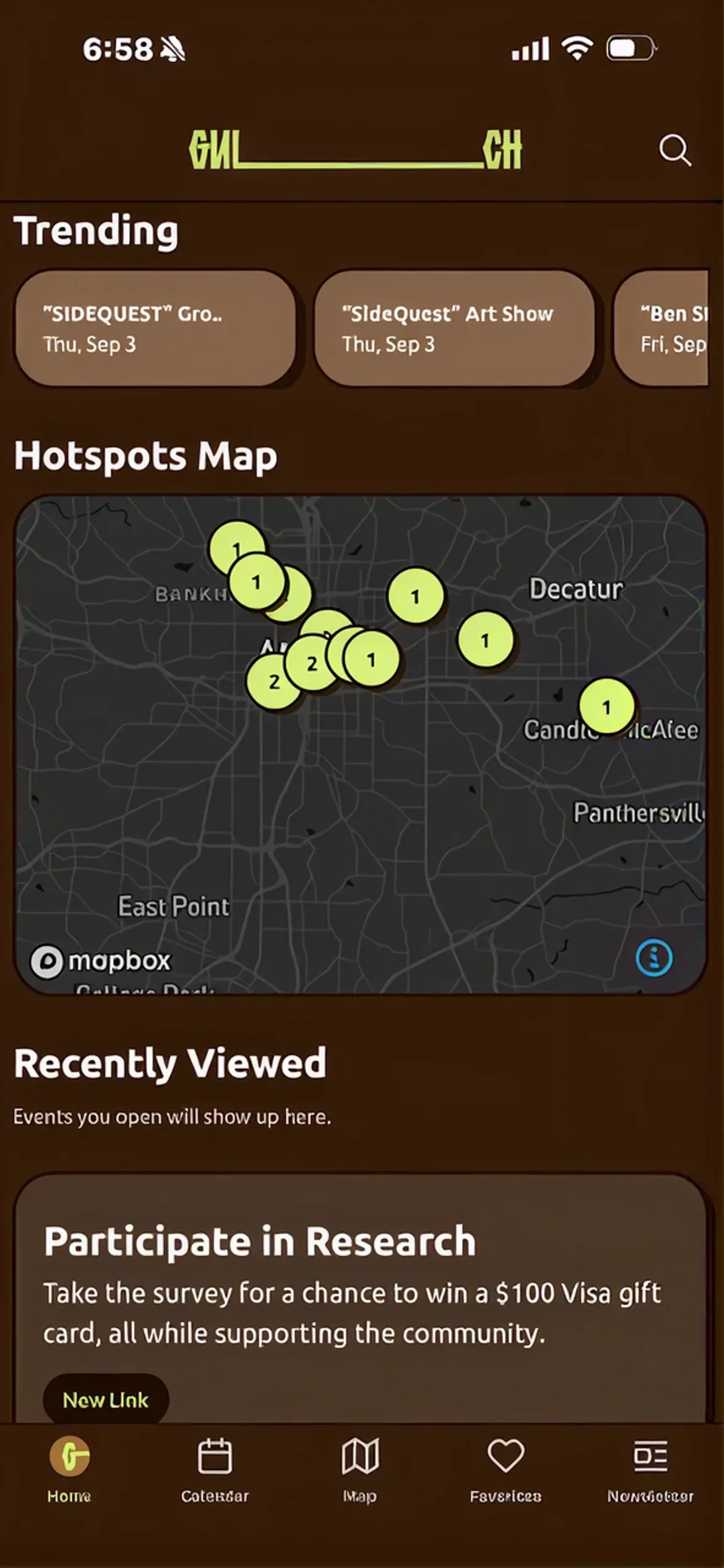 Gulch app on an iPhone